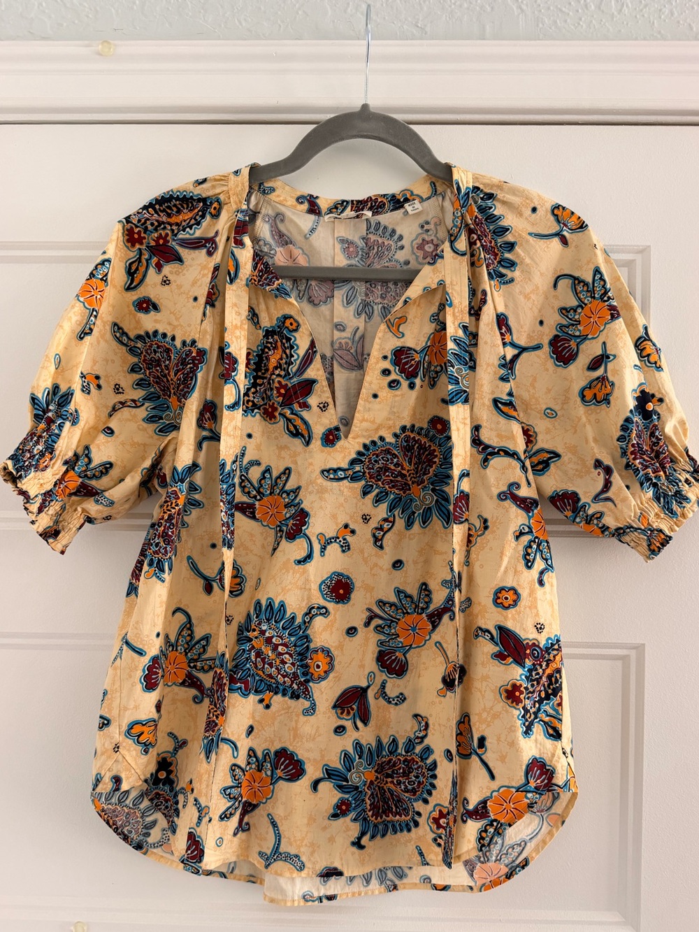 A.L.C. Apricot Short Sleeve Ellis Top